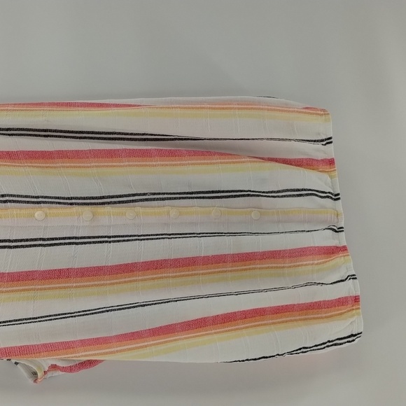LASCANA for Venus Tank Top  size large white pink stripe elastic waist flowy - Picture 3 of 8